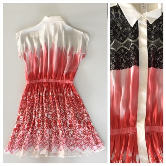 SOLD NWT Prabal Gurung Silk ICB NYC Printed Lace Dress 2 - Picture 4 of 8